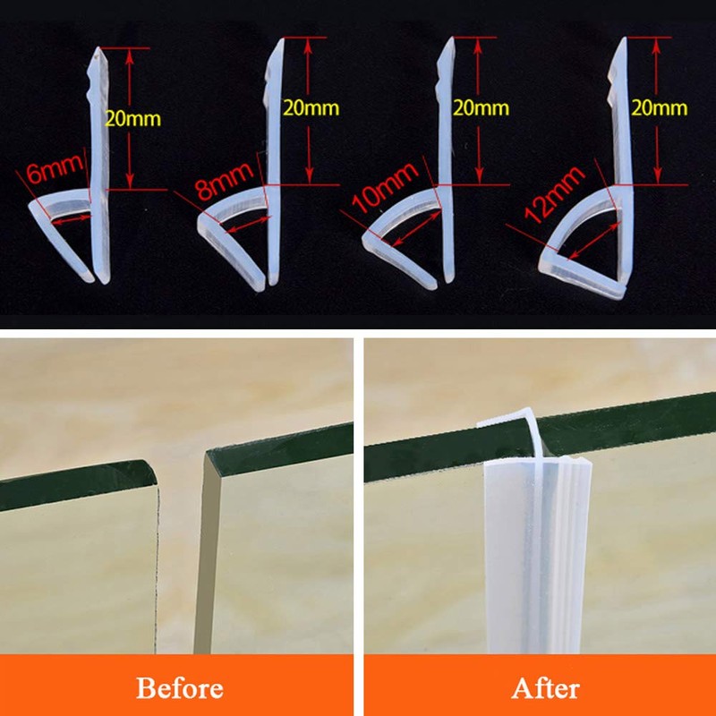 ETOPARS Bathroom Seal Bathroom Door Sealing Strip Screen Shower Cubicles