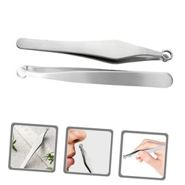WOONEKY 2Pcs Stainless Steel Nose Hair Clippers Precision Tweezers Reusable Nose Hair Trimmers for Men and Women for Personal Grooming