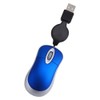 Veumoie 3-Pack Wired Optical Mouse, USB, Blue, Portable, Retractable Cord,