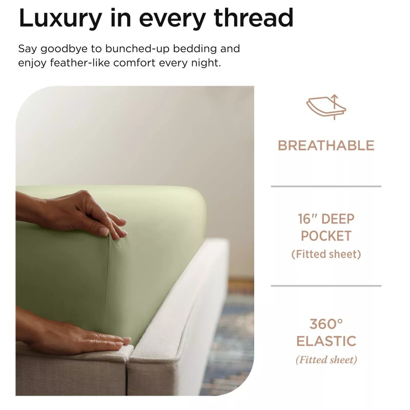 Threadmill Luxury 800 Thread Count King 100% Cotton Sheets -