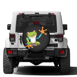 Foruidea Frog Spare Tire Cover Dust-Proof Wheel Tire Cover Fit Trailer, RV, SUV and Many Vehicle 15 Inch