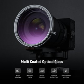 NEEWER 67mm True Colors Variable ND&CPL Filter with Putter, ND3-64(1.5-6 Stops), 2 in 1 Adjustable Limited Neutral Density & CPL Filter, Multi Coated HD Optical Glass/Aluminum Frame/Scratch Resistant