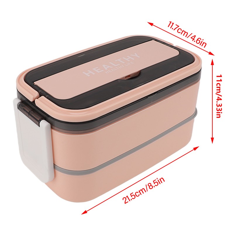 Double Layer Bento Box 316 Stainless Steel Compartment Portable Lunch