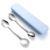 ARFUKA Grapefruit Spoons Serrated Double-Headed Grapefruit Spoons Mud Scraping Spoon