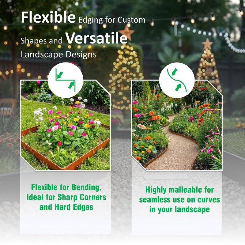 33ft. Cor-Ten Steel Landscape Edging (10-Pack) – 40" Metal Edging