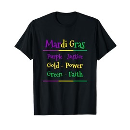 Mardi Gras Purple Green & Gold T Shirt T-Shirt