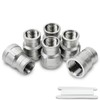 Bwintech 6 Pcs 1/8" Female to 1/4" Female BSP Thread
