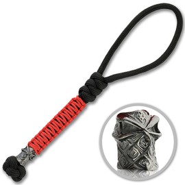 Tactical Paracord Lanyard for Knives - Heavy Duty Lanyard - Knife Lanyards with Beads - Ninja Ver.2 Black