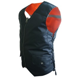 Missing Link Military Duty Reversible Safety Vest (Black/Orange, Small)