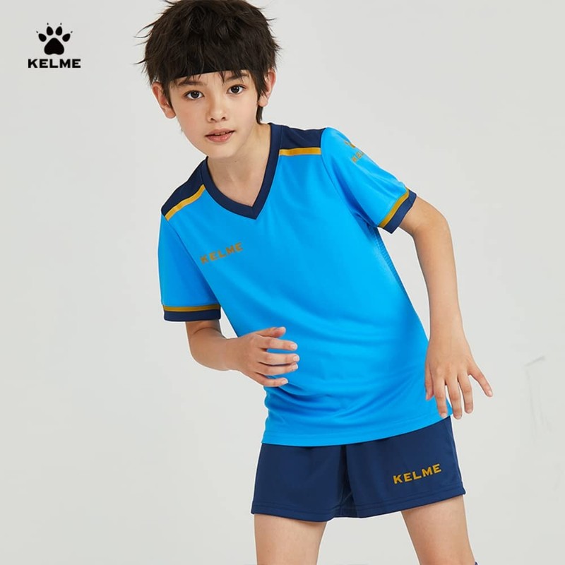 Kelme Junior Soccer Wear, Children's Training Top and Bottom Set,