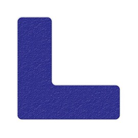 INCOM Manufacturing: 5S / Lean Textured Floor Organization Layout Markers – L / Corner Shape, 6 inch x 6 inch, Blue (Pack of 25)
