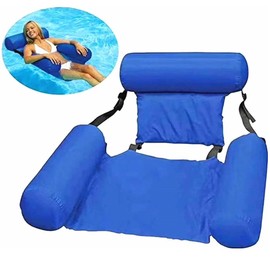 Poemtian Inflatable Pool Float Hammock,Pool Float Inflatable Water Hammock Floating Bed Lounge Chair,Beach Swimming Pool Water Sports Hammock,Summer Foldable Floating Row Chair