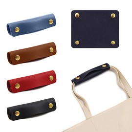 GreenGee Bag Handle Cover, Leather, Set of 4, Bag Handle Cover, Basket Bag, Tote Bag, Business Bag, Handle Cover, Leather, Anti-Slip Grip, Tote Bag, Cover, Handle, Handle, Leather Accessories, Unisex,