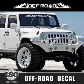 SP Graphics OFF-ROAD Windshield Banner Vinyl Decal For Jeep Wrangler JK JL TJ & Any Trucks