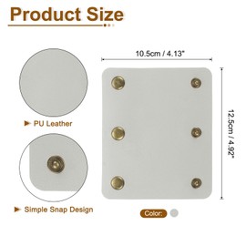 sourcing map 4Pcs Handbag Handle Cover, PU Leather Luggage Handle Wraps, Luggage Grip Protector for Purse Tote Bag Suitcase, Light Gray