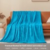 Aisbo Cuddly Fluffy Blanket Petrol Fleece Blanket Warm Sofa Blanket