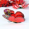 DaGou Mixed of 12PCS 3D Pink Butterfly Wall Stickers Decor
