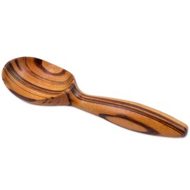 NOVICA Artisan Handcarved Wood Ice Cream Scoop Jobillo from Guatemala Brown Tableware Serveware Serving Utensils Natural Materialssustainable Eco Friendly [7.75in H x 2.2in W x 0.8in D] ' Homestyle