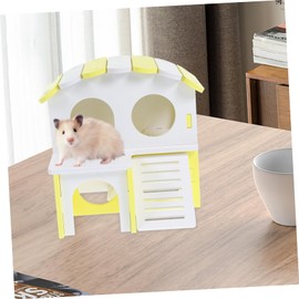 Totority Double Layer PVC Hamster Hideout House with Ladder Guinea Pig Hideout for Small Pets Private Relaxation Space for Hamsters Hedgehogs and Chinchillas