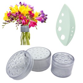 Vilbocr Spiral Ikebana Stem Holder Flower Arrangement Holder Set of 2 Spiral Stem Holder 1 Leaf Stripping Tool for Flowers Bouquet Twister for Flower Arrangement (Transparent color)