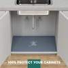 Under Sink Mat, 25" x 22" Silicone Kitchen Cabinet Tray,
