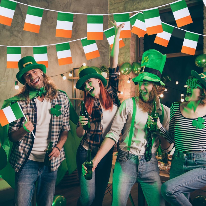 51 Pcs Irish Flags for St. Patrick's Day Party Decorations,