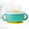 Toddler Suction Cup Bowls with Lids Prevent Falling Stainless Steel