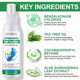 Foot Tea Tree Oil Spray, Foot Sanitizer Spray with Tea Tree Oil 120 ml-4 Oz