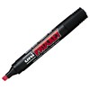 12 x Uni PROCKEY Marker Pens Red Chisel-Tip Bold Line