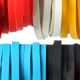 AOUOU Rubber Bands 50 Pcs Large 200mm 5 Colors Big Garbage Can Rubber Bands Elastic for Office Supplies File Folders Box Books Gifts Notebook