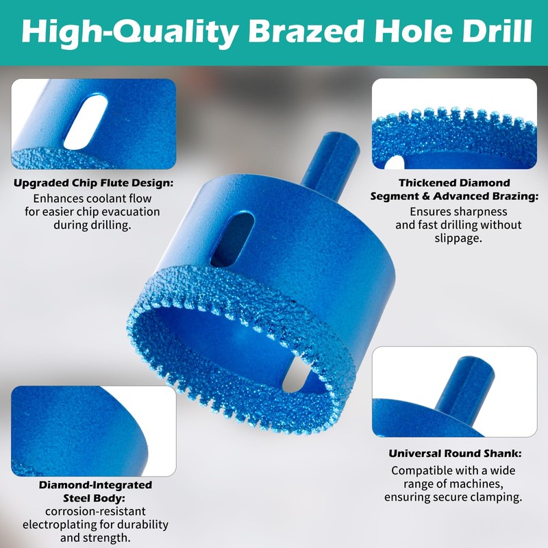NouraVita 12 PCS Diamond Hole Saw Kit, Drill Bits kit