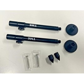 Aluminium Bank Sticks and Stage Stands, 15-23cm, Set of 2, points, stands, bank sticks, screws, Black