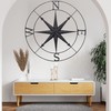Bellaa 27451 North Star Metal Wall Decor Nautical Compass Coastal
