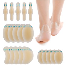 POKMIL Anti-Blocking Tape 20 Pack Foot Protective Pads Waterproof Protective Rubber Anti-Shoe Pad Shock Absorbing Disposable Unisex (20)