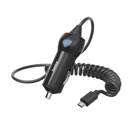 Hama Car Charger Micro USB Output 6W 1 Meter Black