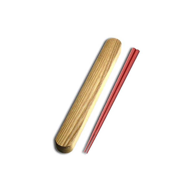 Nagao Chopsticks and Case Set, 9.1 inches (23 cm), Hexagonal
