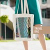 Cosmostarart Aesthetic Canvas Tote Bag with Bottom Gusset for Women
