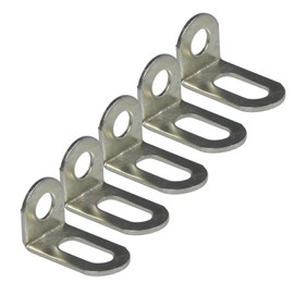5 Pcs L Brackets - 18x20x31mm/0.7"x0.8"x1.2" Stainless Steel Corner Braces for Furniture, Shelves, and Wood (0.7in (18mm)-Silvery, 5)