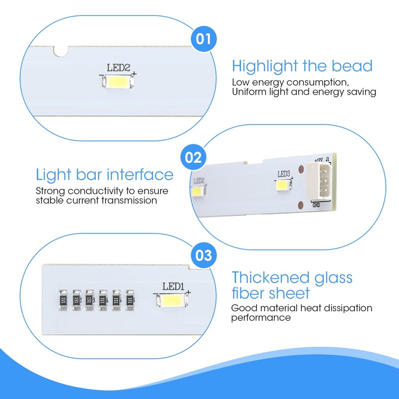 LED Strip Light for Haier Refrigerator BCD-575WDBI 0064001827 BCD-518WDGH LED