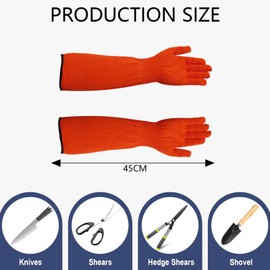 KxrTpx Long Gardening Gloves,For Women, Guard Gloves, Thornproof Gauntlets, Level 5 Cut Resistant Gloves With Long Arm Sleeves, Long Gardening Gloves For Work Kitchen Heavy Duty (45cm)