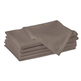 Encasa Cotton Cloth Napkins | Set of 6 | Size 43x43 cm | Beige Solid Color | Machine Washable