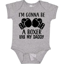 inktastic Boxer Like Daddy Boxing Baby Bodysuit 6 Months 0060 Heather Grey 34b73
