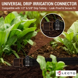LECTO Rain Bird Drip Irrigation PVC Adapter, Universal Fit for 5/8", 1/2", .700" Drip Tubing Kit (Adapter, 3, Kit)