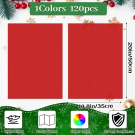 CHRORINE 120 Sheets Red Tissue Paper Christmas Art Gift Wrapping Tissue Paper Bulk for Crafts DIY Birthday Decor Chinese New Year Christmas Valentine's Day Holiday Party (20 x 13.8 inches)