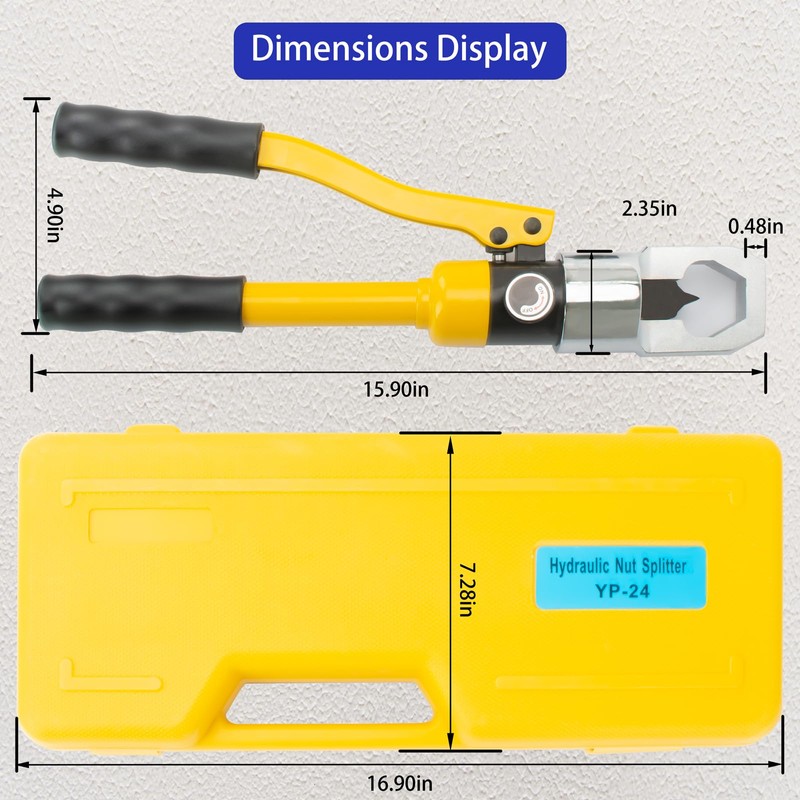 sliyxtwio Hydraulic Nut Splitter Tool, Max 10t Force Suitable for