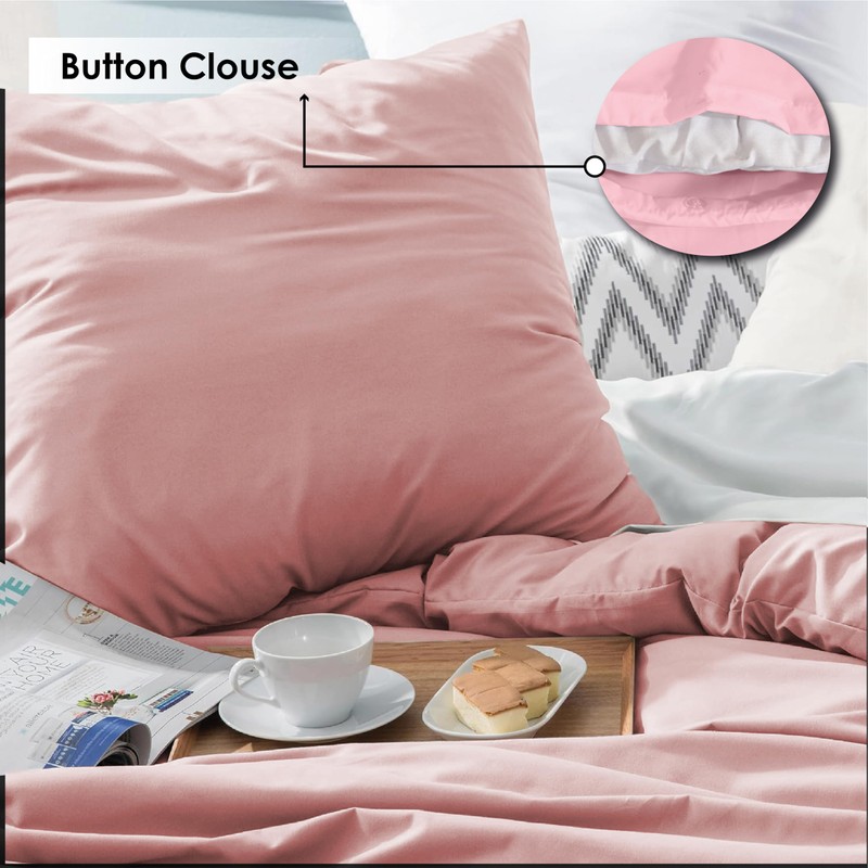 REHAN & CO Double Duvet Set Blush Pink – Soft
