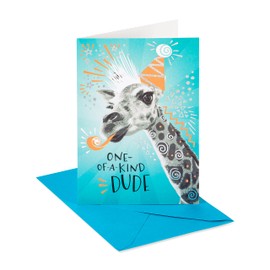 American Greetings Birthday Card for Boy (Giraffe with Party Hat)