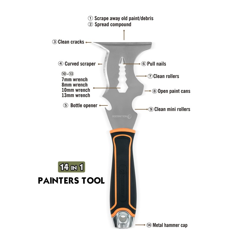 ROLLINGDOG 5 PC Drywall Repair Knife Set - Include Putty