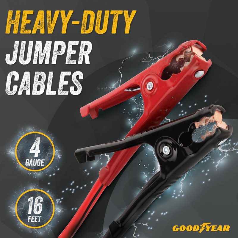 GOODYEAR Heavy Duty Jumper Cables for Car Battery – 4