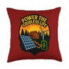 Power The Gridless Life Prepper Solar Off-Grid Cabin Prep Throw